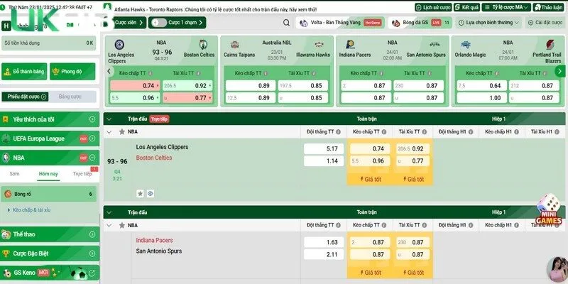 Cá cược quần vợt là lựa chọn thú vị cho các anh em