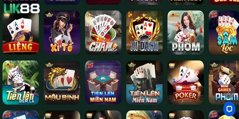 Game bài UK88 địa chỉ cá cược đổi thưởng quen thuộc của người chơi 