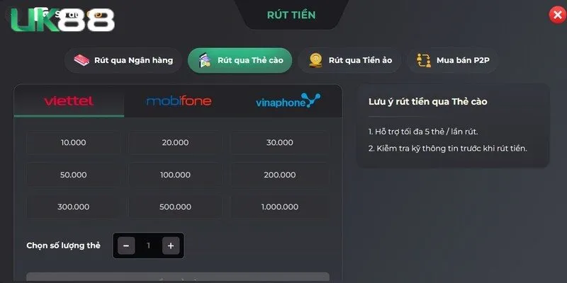 Khi đổi thưởng, kết nối internet của game thủ phải ổn định và không giật lag